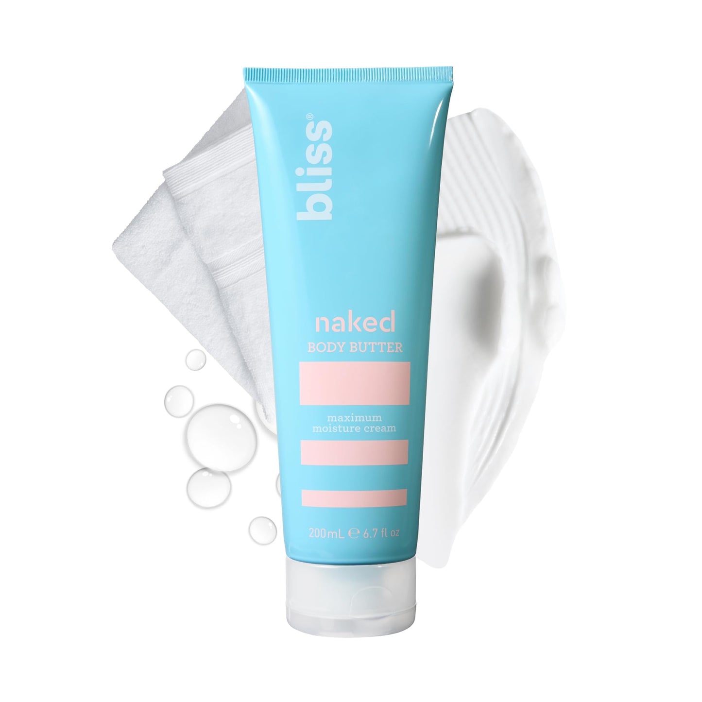 Bliss Lemon and Sage Body Butter - Maximum Moisture Cream - 6.7 Fl Oz Lotion for Dry Skin - Long-Lasting Moisturizer for Women & Men - Vegan and Cruelty-Free