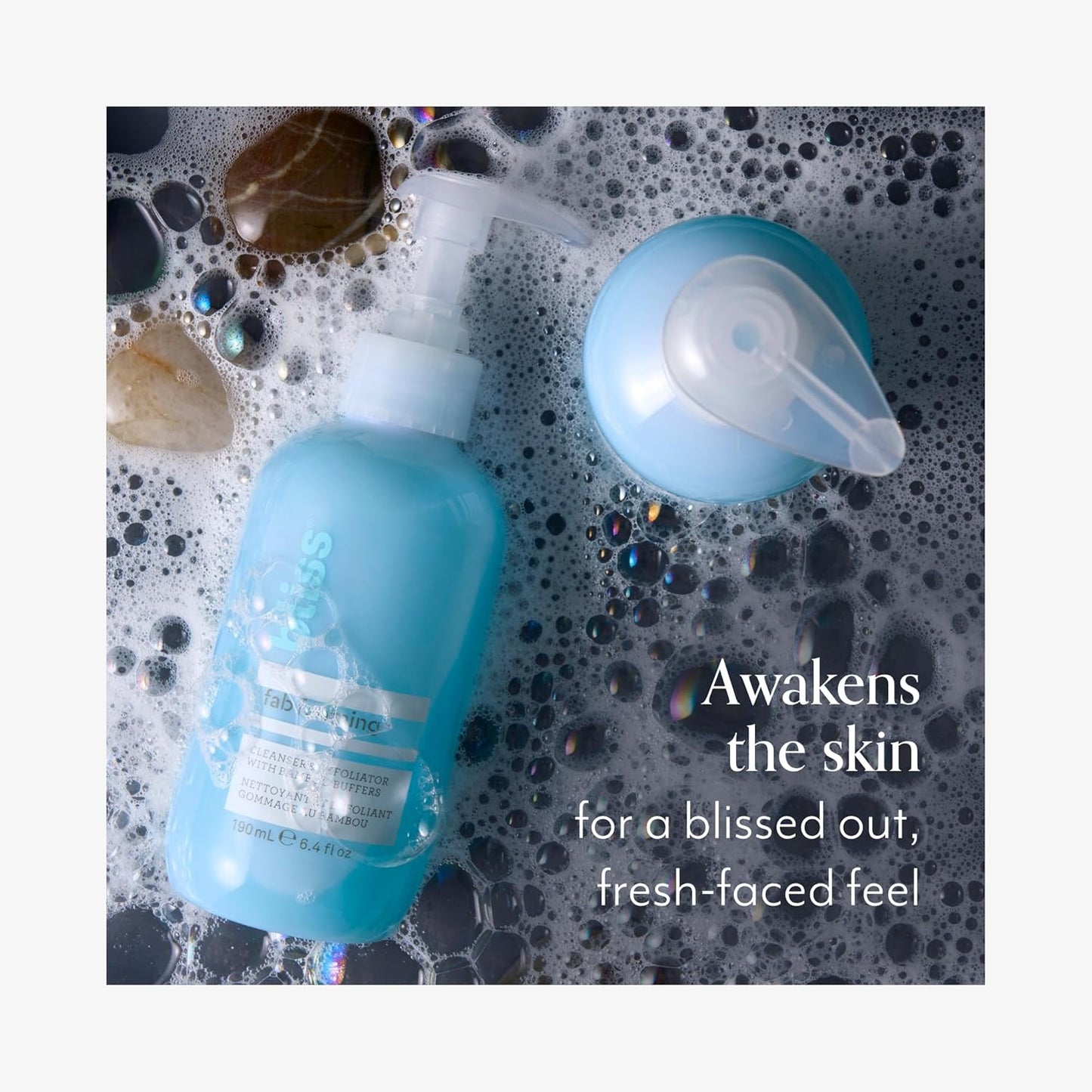 Bliss Fab Foaming 2-In-1 Cleanser and Exfoliator with Bamboo Buffers - 6.4 Fl Oz - Oil-Free Gel Face Wash - Makeup Remover - Vegan & Cruelty Free