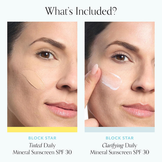 Bliss SPF Power Pair – Tinted & Clarifying Mineral Sunscreen Bundle, Broad Spectrum SPF 30, Safe for All Skin Types, Lightweight Matte Finish, Non-Comedogenic, Clean Skincare Duo